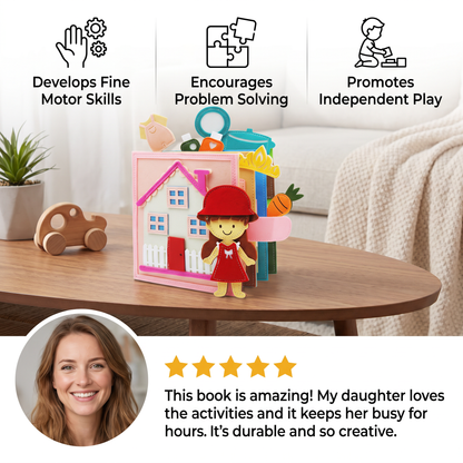 Montessori Felt Busy Book for Children – Dressing, Sorting & Everyday Learning