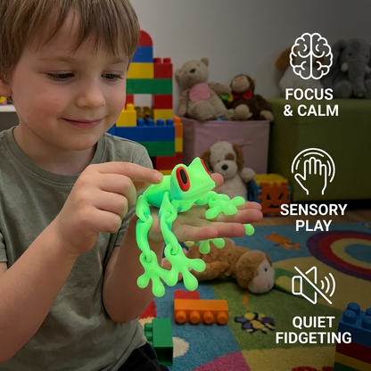 3D Printed Magnetic Flexible Frog Fidget Toy