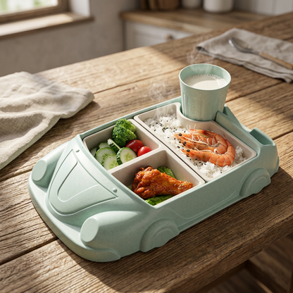 Kids Dinnerware Set in Car Design