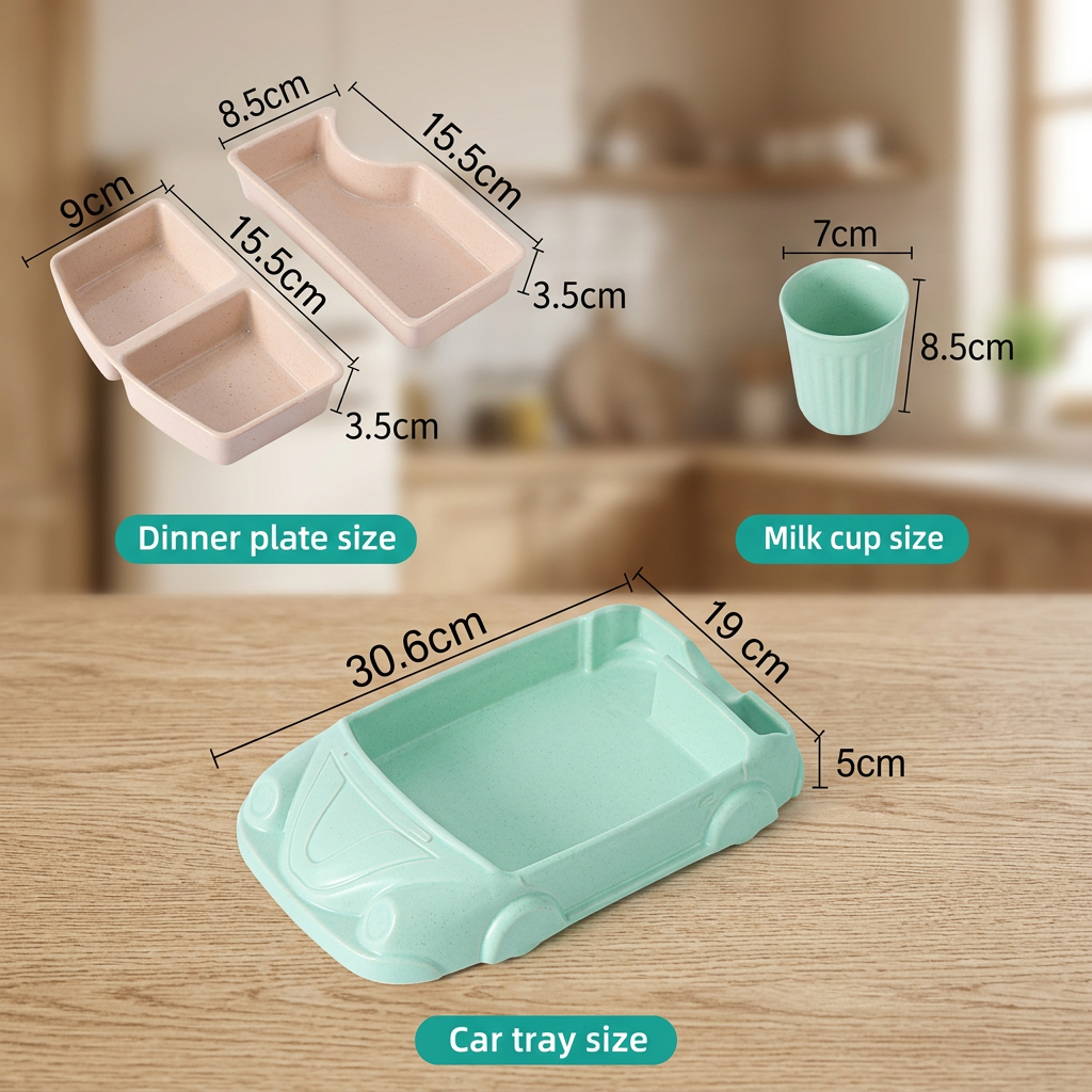 Kids Dinnerware Set in Car Design