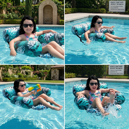 Inflatable Pool Hammock with Backrest – Foldable Water Lounge