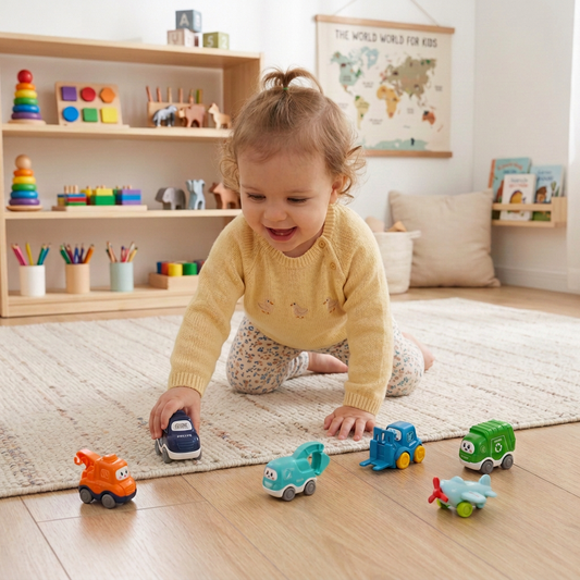Toddler Toy Truck & Car Set with Play Mat Storage Bag