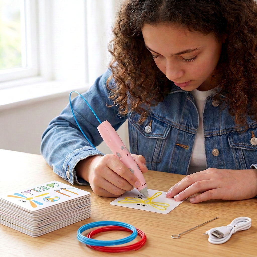 Low-Temperature 3D Pen Set for Kids – Safe DIY STEM Drawing Kit
