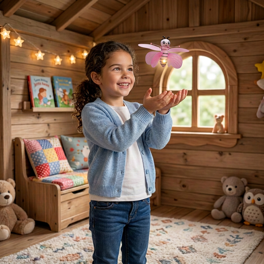 Hand-Controlled Flying Bee Toy with Motion Sensor and LED Lights