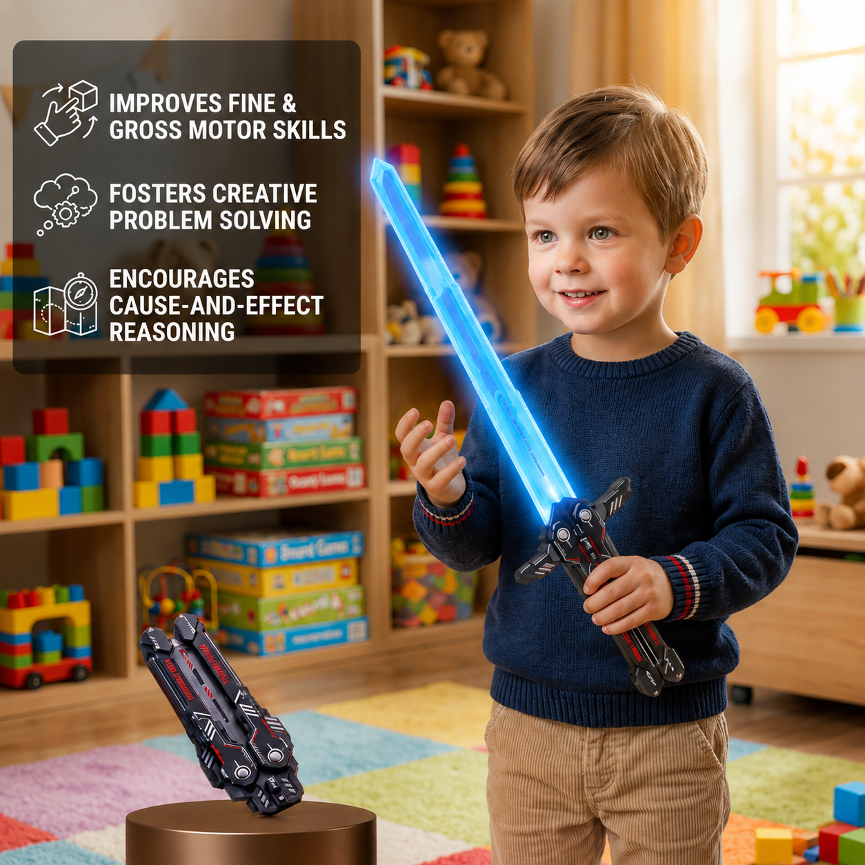 Glowing Telescopic Butterfly Sword Toy