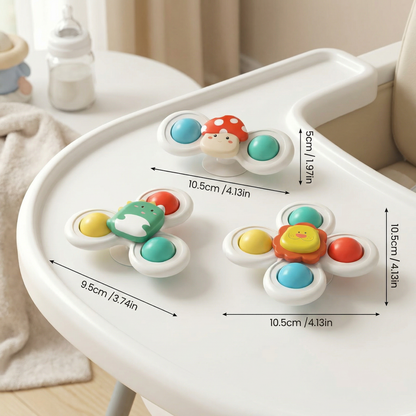 Cute suction cup toy for babies Set of 3