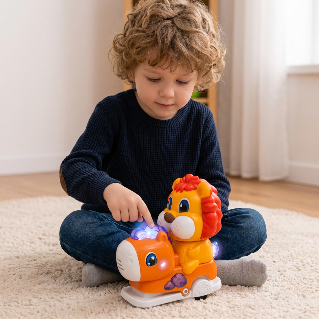 Interactive Animal Swing Toy with Music & Lights