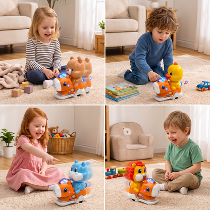 Interactive Animal Swing Toy with Music & Lights