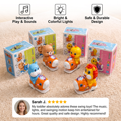 Interactive Animal Swing Toy with Music & Lights