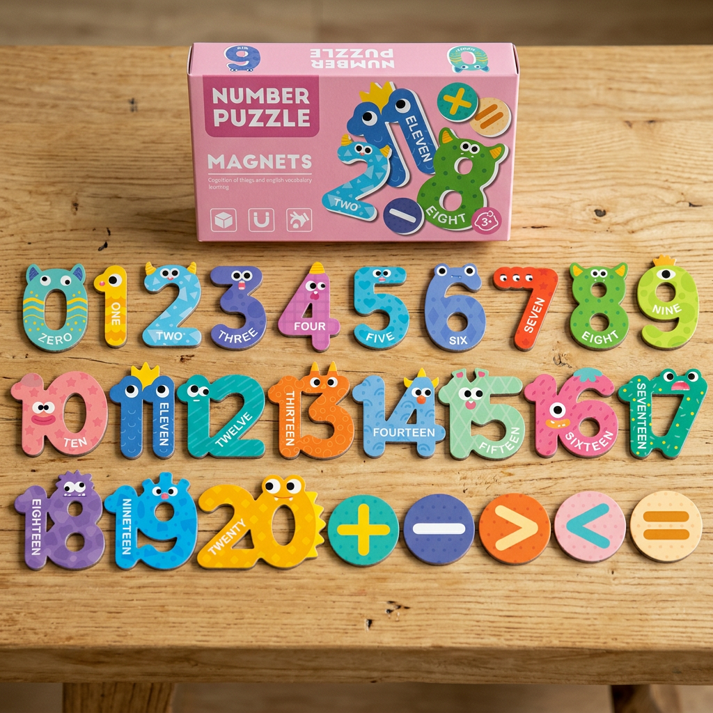 Animal Alphabet & Number Fridge Magnets – Kids’ Spelling and Learning Set