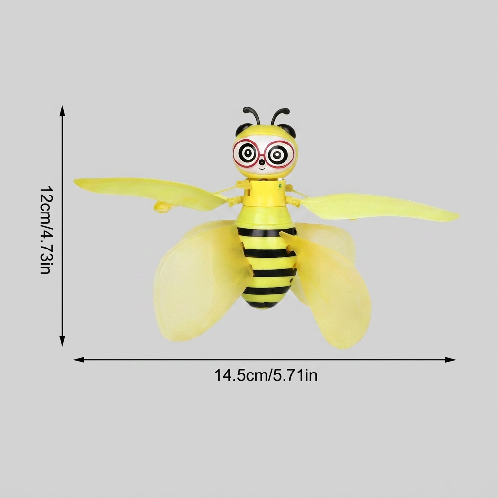 Hand-Controlled Flying Bee Toy with Motion Sensor and LED Lights