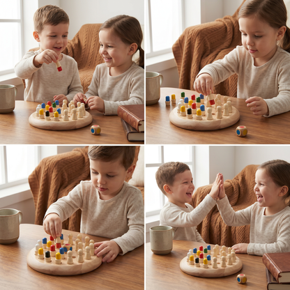 Educational Wooden Memory Chess Game