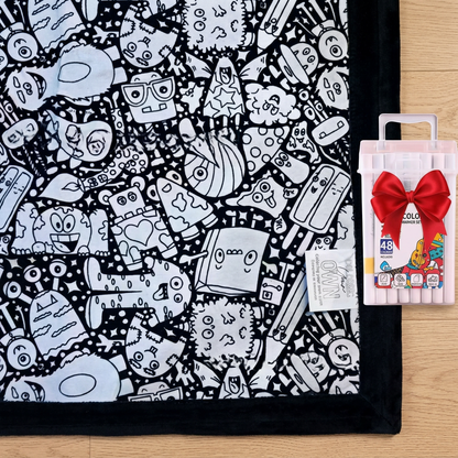 DIY Colouring Blanket for the Whole Family