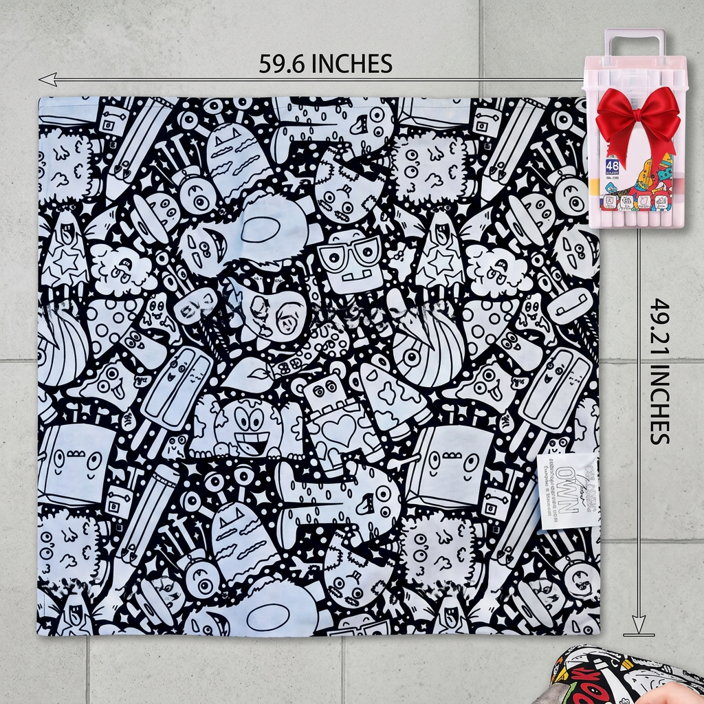 DIY Colouring Blanket for the Whole Family