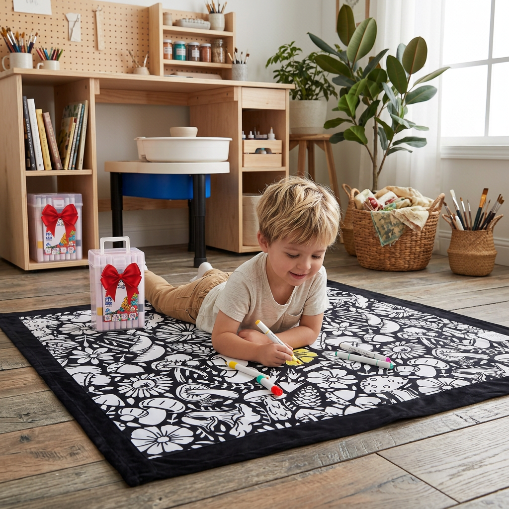 DIY Colouring Blanket for the Whole Family