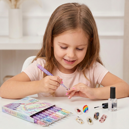 Nail Art Marker Set with Precision Tip – Acrylic Pens for Detailed Nail Designs