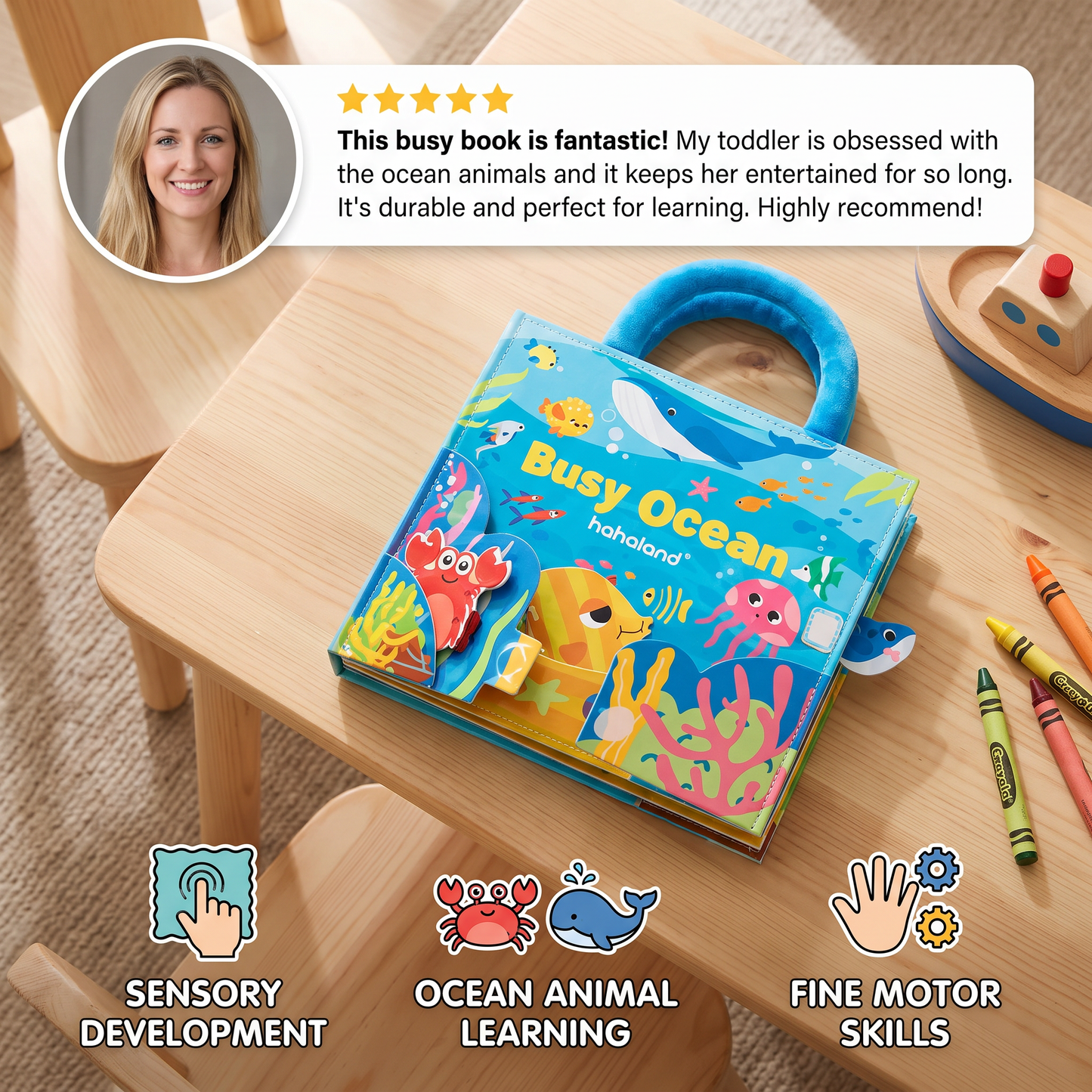 Montessori Ocean Animals Sensory Busy Book