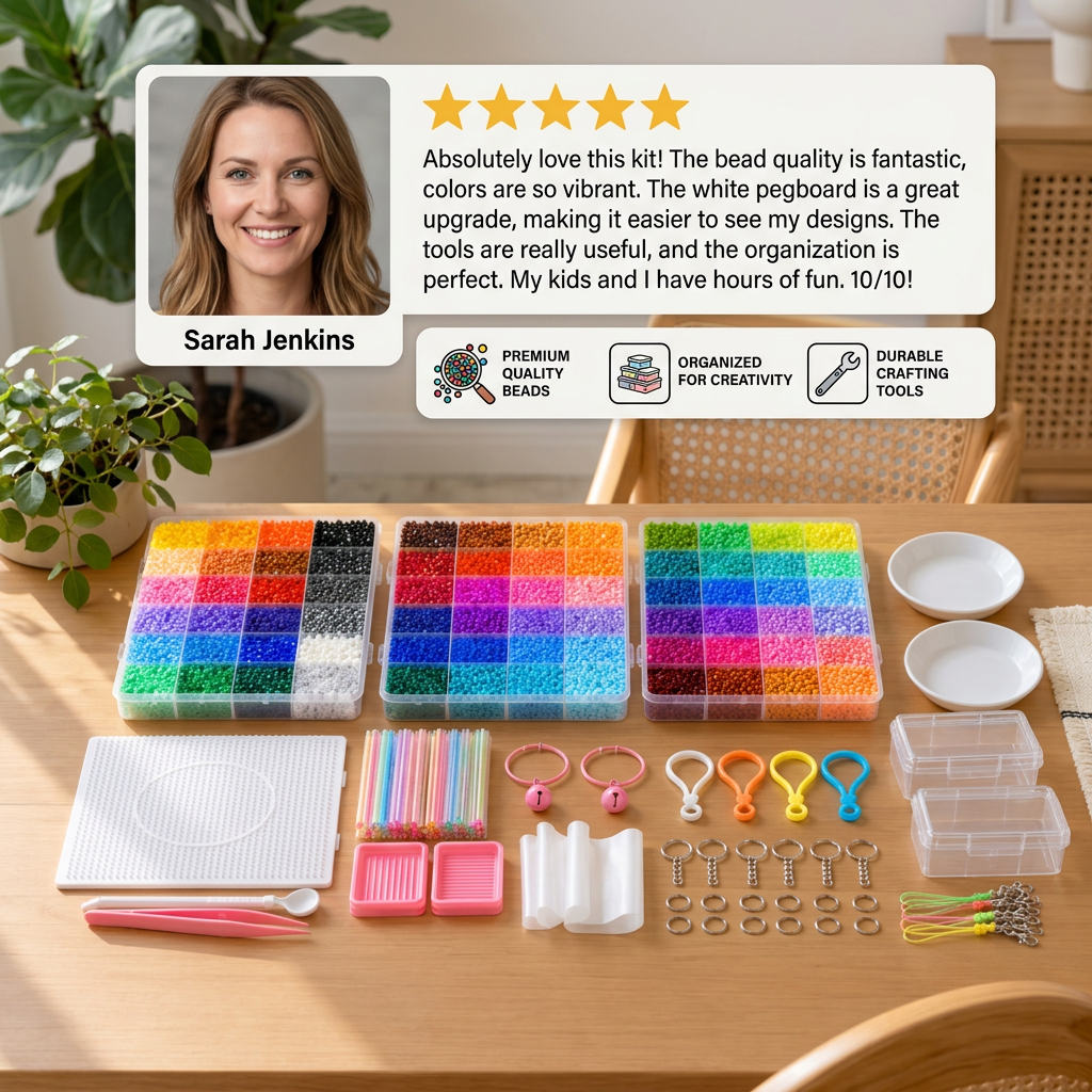 Premium Fuse Beads Set with Crafting Tools – DIY Arts & Crafts Kit