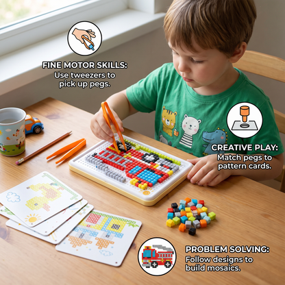 Montessori Learning Peg Mosaic Board