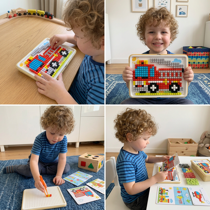 Montessori Learning Peg Mosaic Board