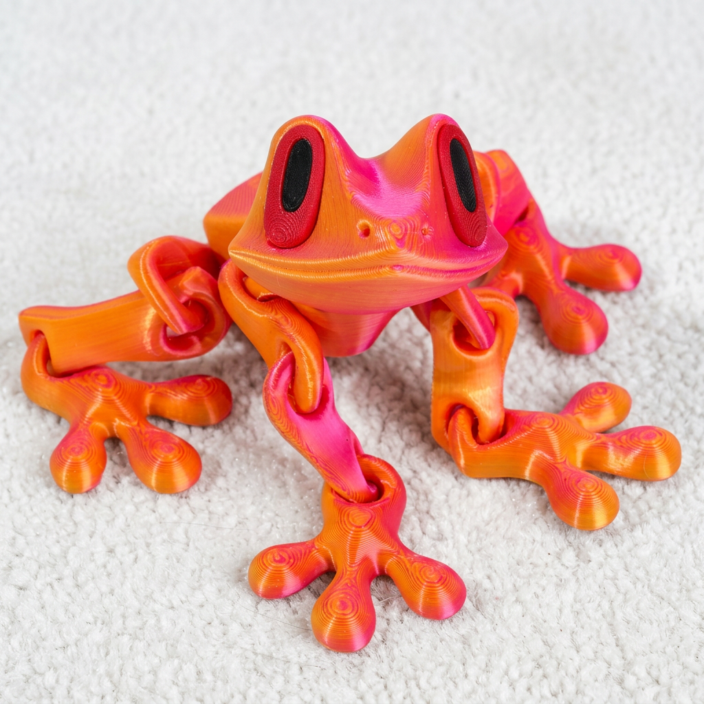 3D Printed Magnetic Flexible Frog Fidget Toy