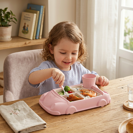 Kids Dinnerware Set in Car Design