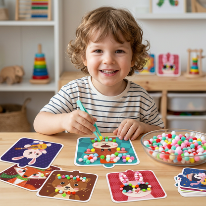 Fuzzy Pom Pom Animal Craft & Painting Kit