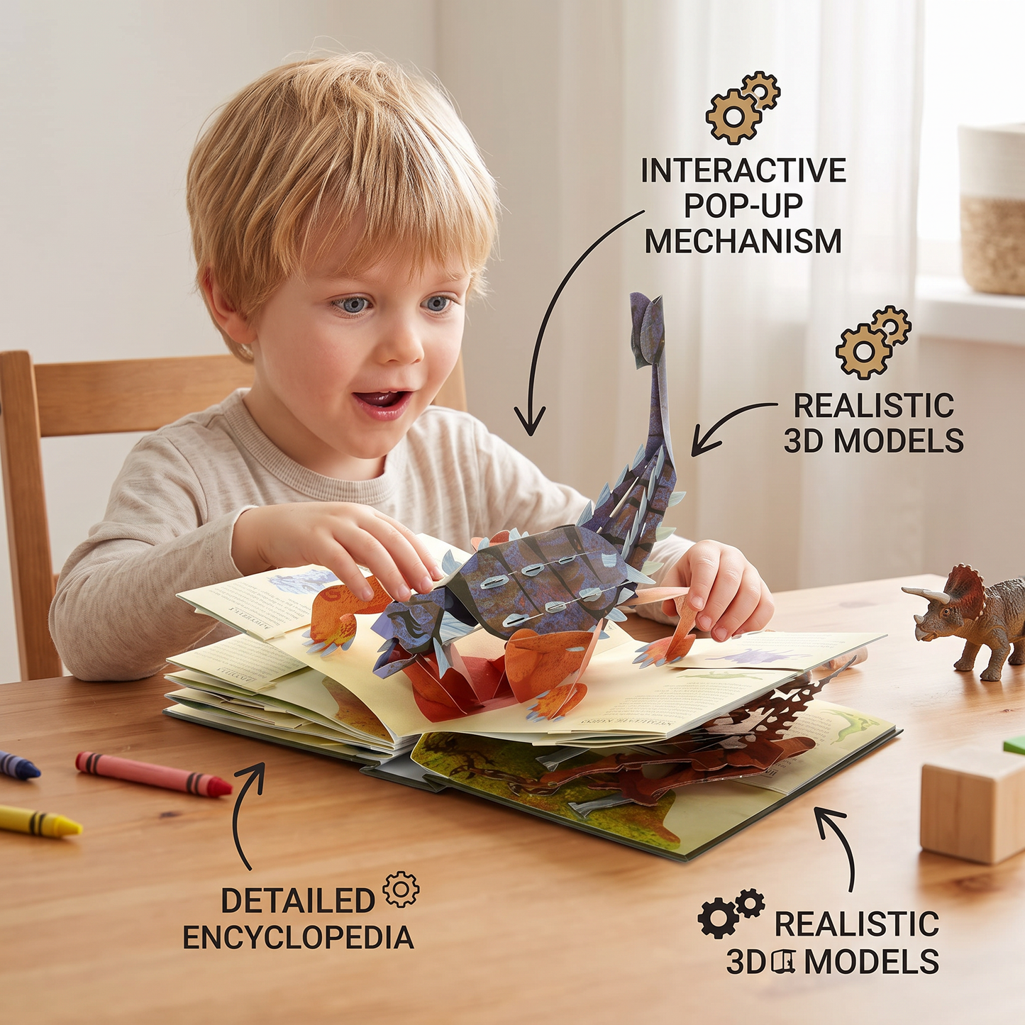 Interactive 3D Pop-Up Dinosaur Encyclopedia