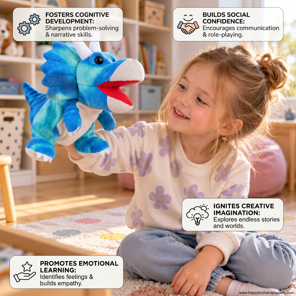 Funny Dinosaur Plush Hand Puppet
