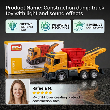 Construction Dump Truck Toy with Lights & Sounds