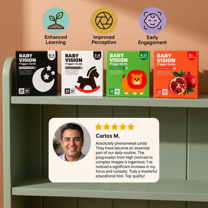 Montessori Baby Learning Flash Cards – Visual Stimulation, Color Recognition & Categorization Set