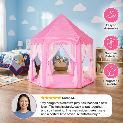 Princess Castle Play Tent for Indoor & Outdoor Fun