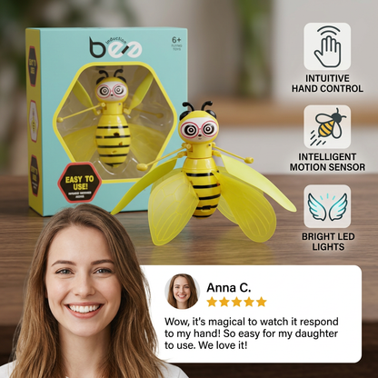 Hand-Controlled Flying Bee Toy with Motion Sensor and LED Lights