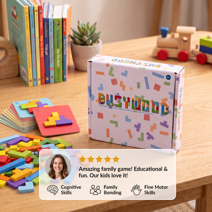 Wooden  Shape Matching Puzzle Family Game