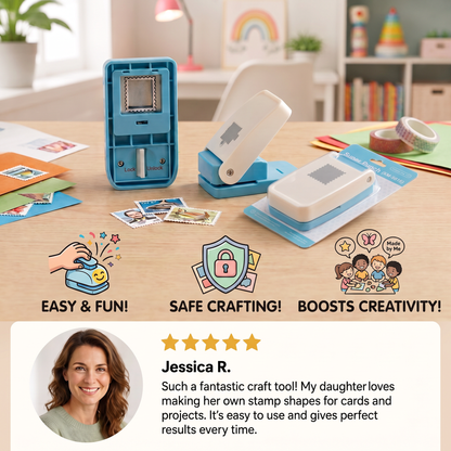 DIY Postage Stamp Paper Punch for Kids’ Arts & Crafts