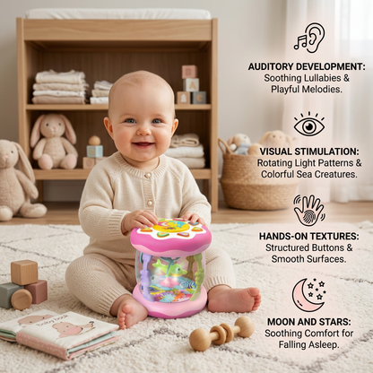 Interactive Musical Toy with Lights – Montessori Sensory & Soothing Lullaby Toy