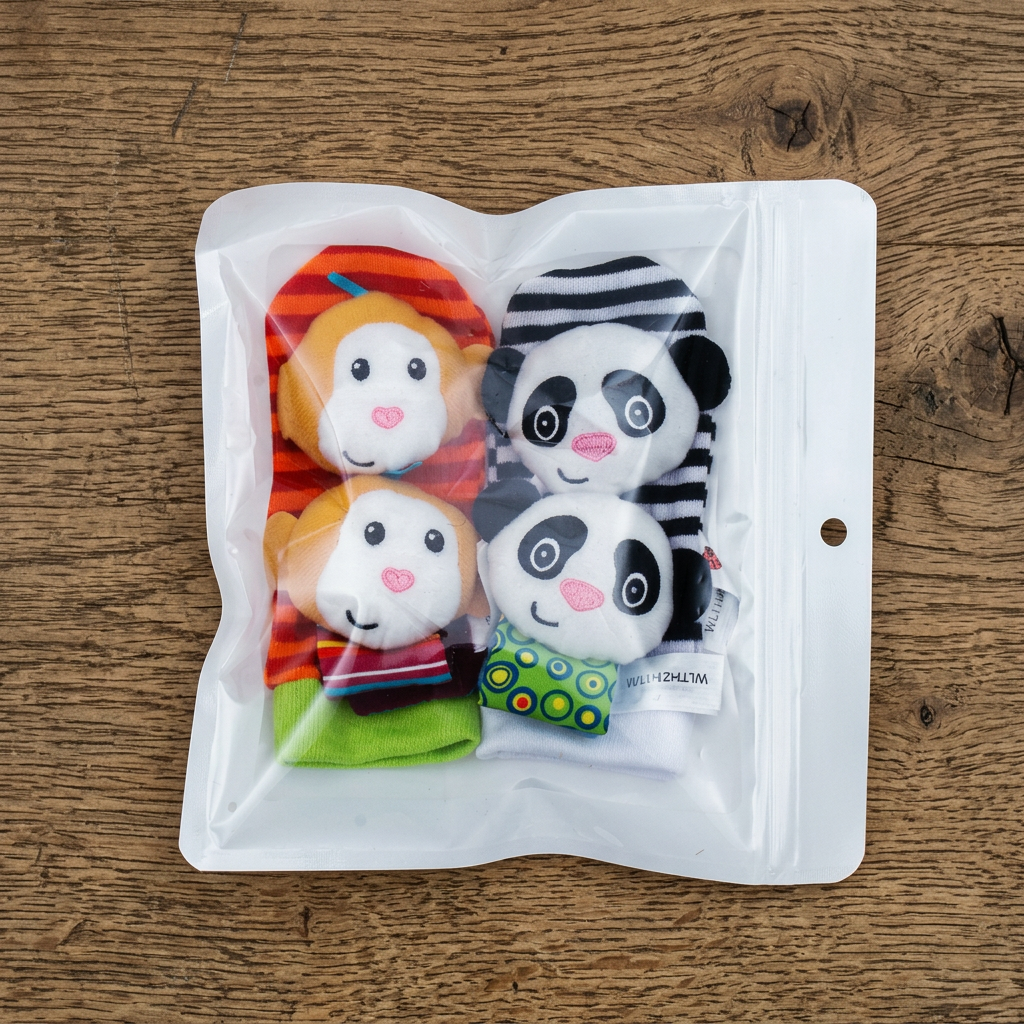 Sensory Baby Plush Socks and Wristband