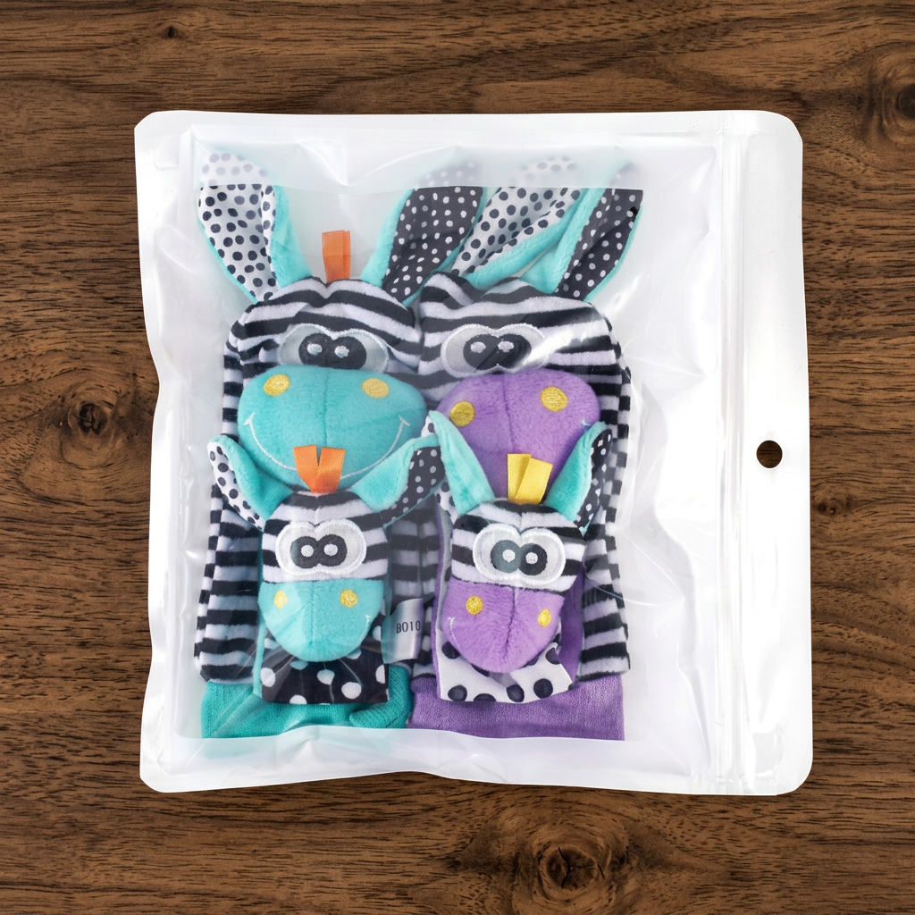 Sensory Baby Plush Socks and Wristband