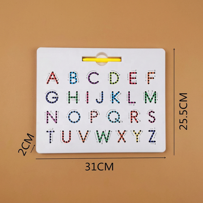 2-in-1 Magnetic Letter Tracing Board for Uppercase & Lowercase Writing Practice