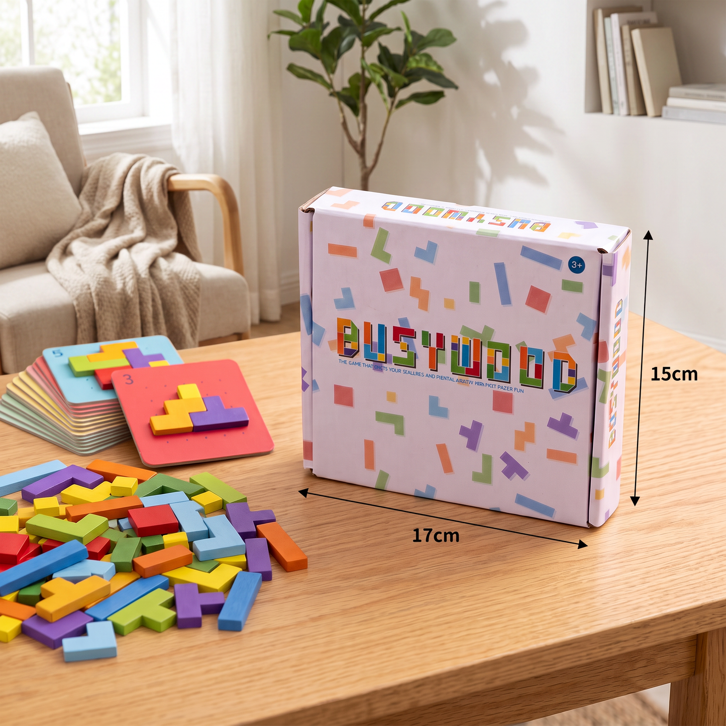 Wooden  Shape Matching Puzzle Family Game