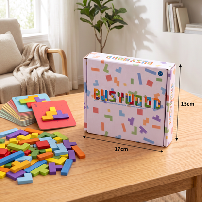Wooden  Shape Matching Puzzle Family Game