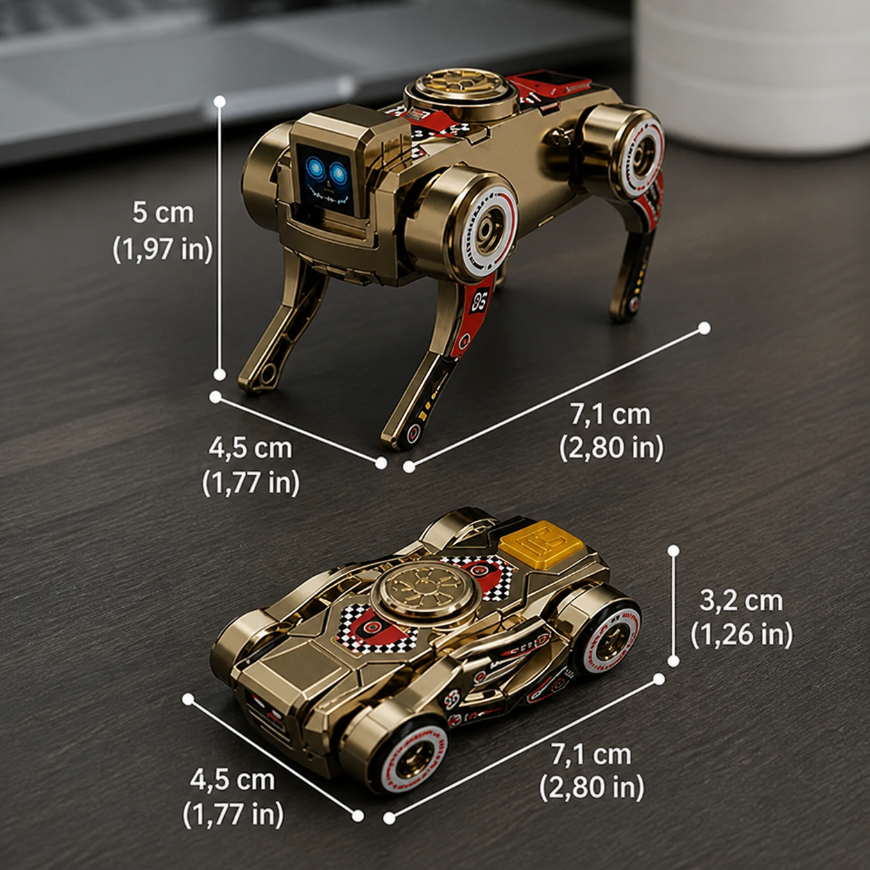 3-in-1 Mechanical Robot Dog Fidget Spinner Toy