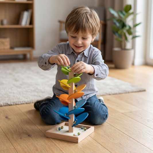 Montessori Rainbow Marble Tower