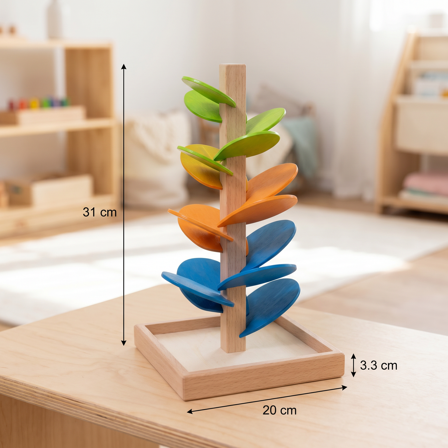 Montessori Rainbow Marble Tower