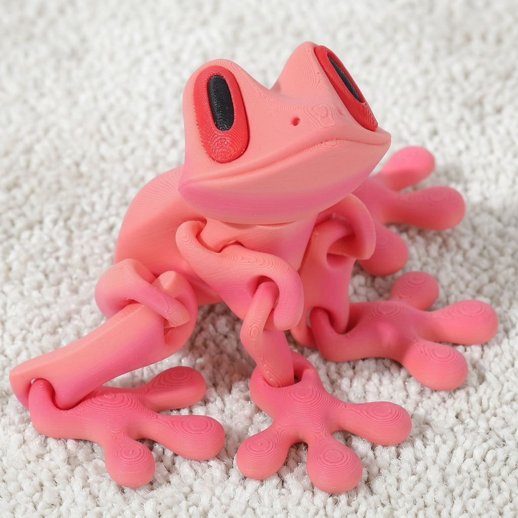 3D Printed Magnetic Flexible Frog Fidget Toy