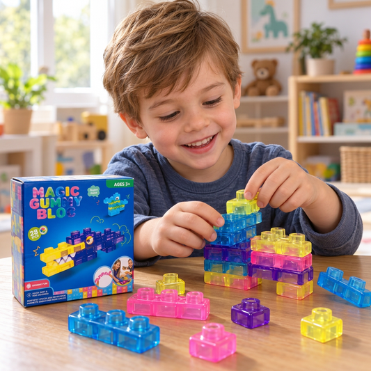 Safe & Soft Squishy Jelly Building Blocks for Kids