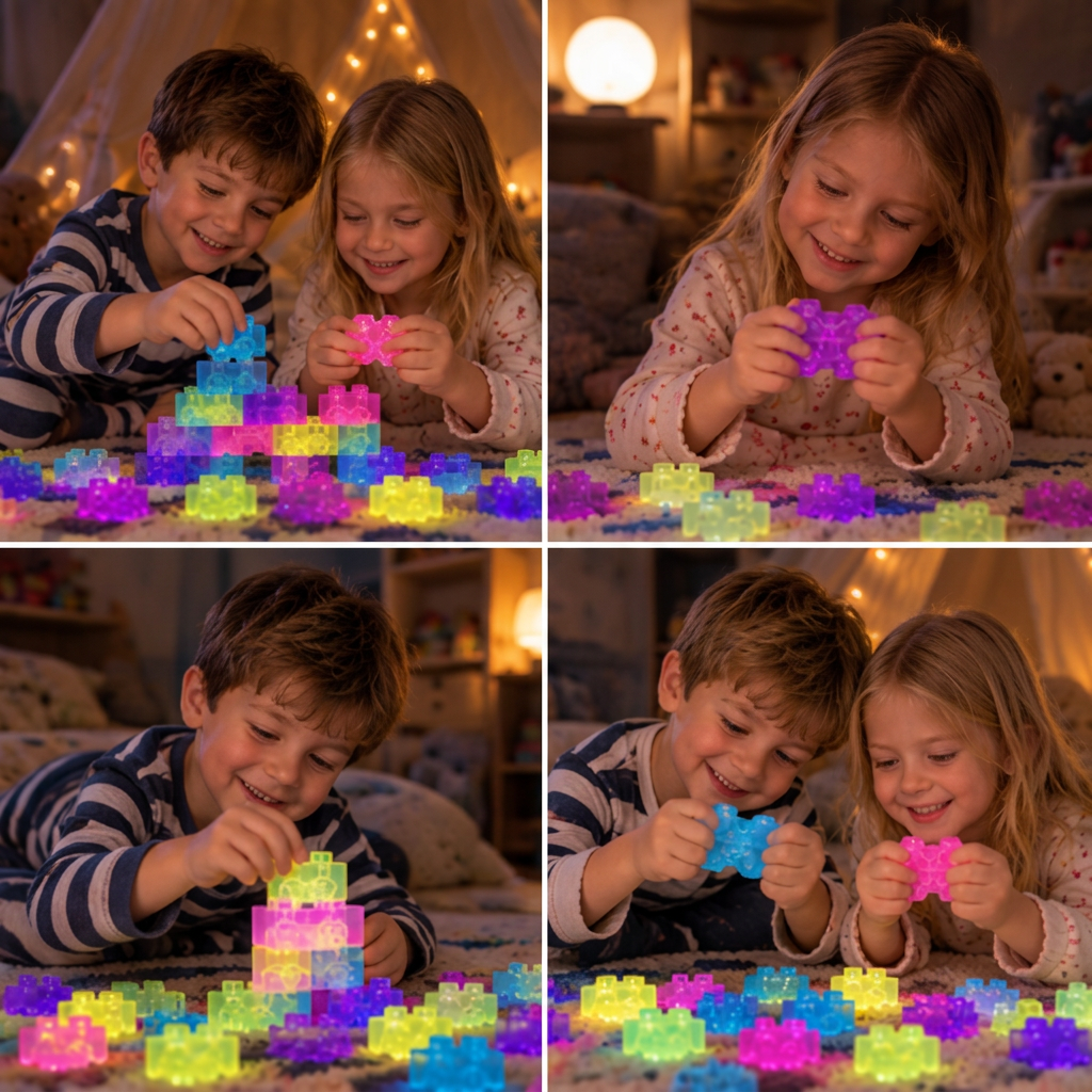 Glow-in-the-Dark Squishy Jelly Building Blocks for Kids – Safe & Soft