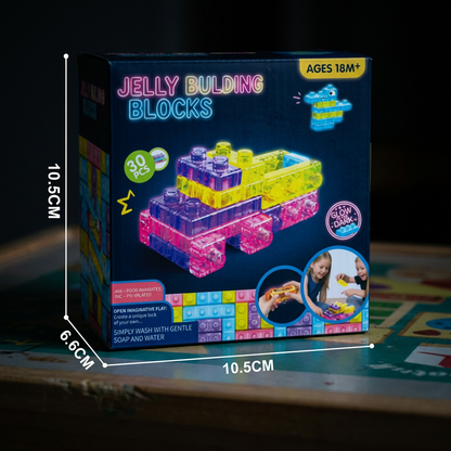 Glow-in-the-Dark Squishy Jelly Building Blocks for Kids – Safe & Soft
