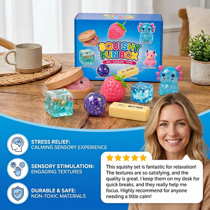 Premium Squishy Fidget Toy Set – 8 Sensory Toys