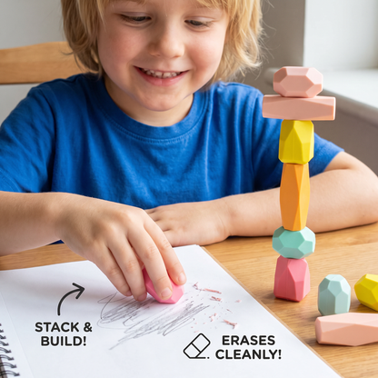 Stack & Build Gem Eraser Set